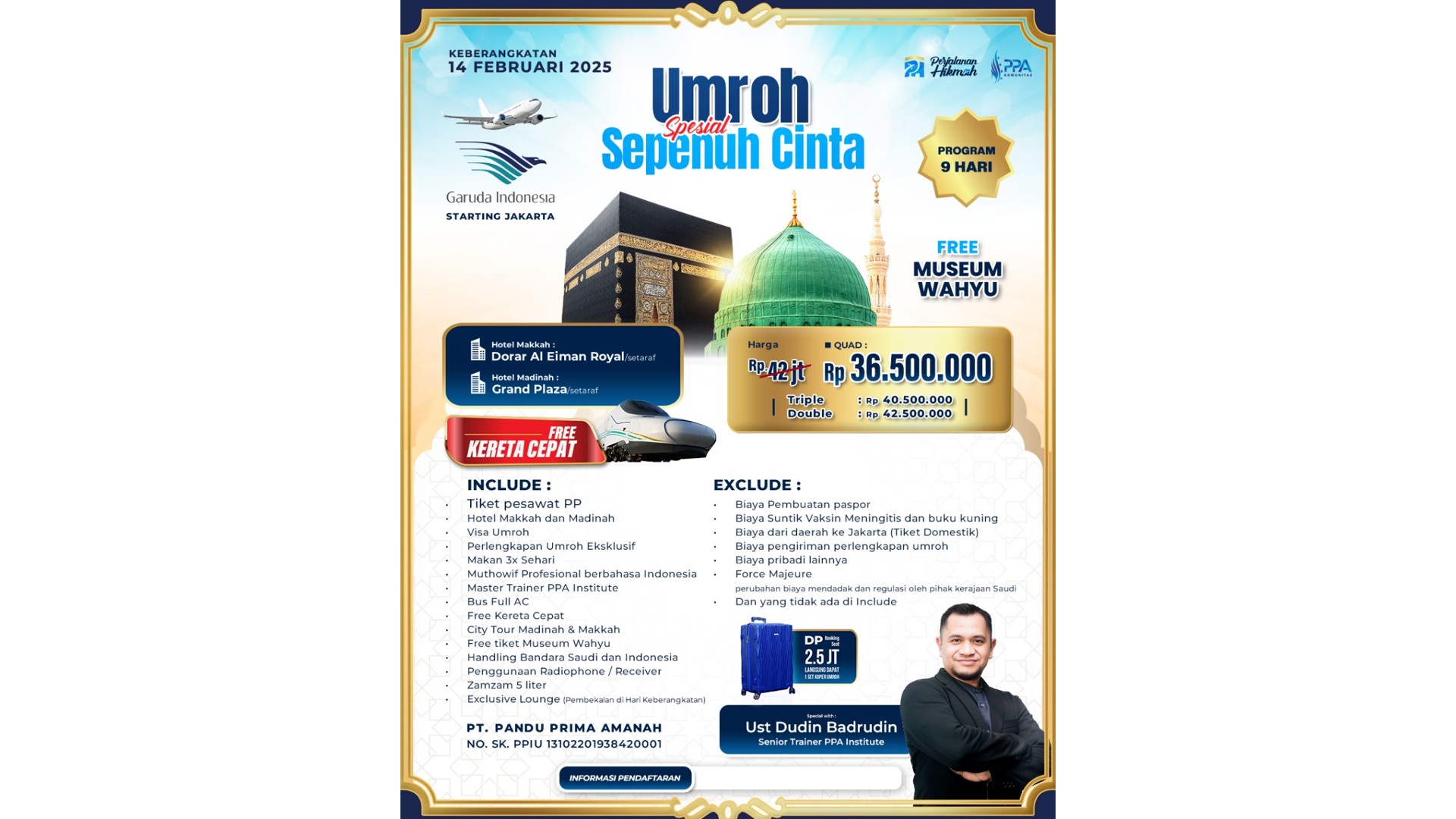 Umroh Spesial Sepenuh Cinta (PH) Februari 2025