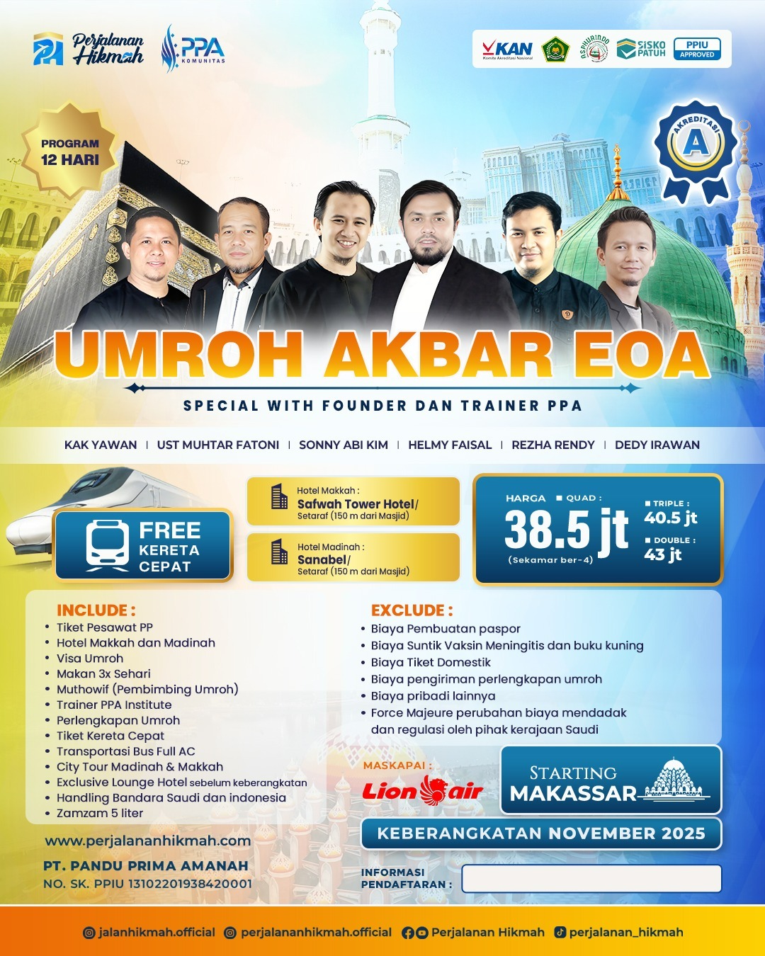 Umroh Akbar EOA - MAKASAR (PH) November 2025